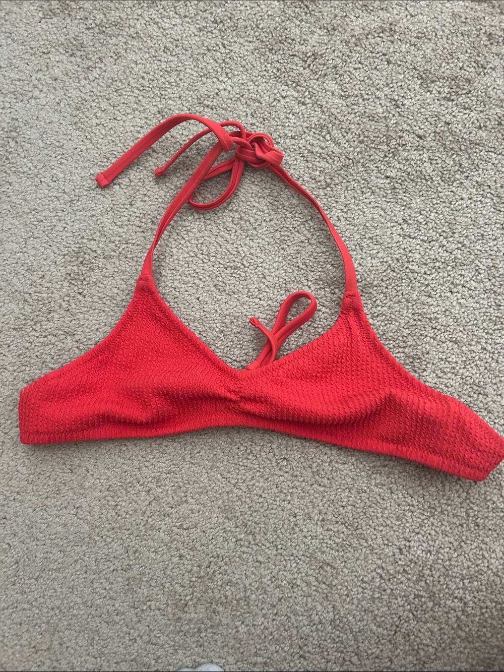 Pink Halter Bikini Top